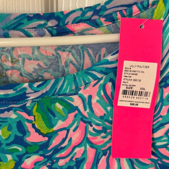 NWT Lilly Pulitzer Finn Top Size XXL Multi In Full Bloom - Picture 3 of 4